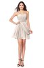 ColsBM Noelle Cream Pink Elegant A-line Strapless Sleeveless Zip up Sequin Plus Size Bridesmaid Dresses
