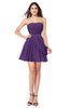 ColsBM Noelle Dark Purple Elegant A-line Strapless Sleeveless Zip up Sequin Plus Size Bridesmaid Dresses