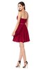 ColsBM Noelle Dark Red Elegant A-line Strapless Sleeveless Zip up Sequin Plus Size Bridesmaid Dresses