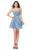 ColsBM Noelle Dusty Blue Elegant A-line Strapless Sleeveless Zip up Sequin Plus Size Bridesmaid Dresses