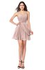 ColsBM Noelle Dusty Rose Elegant A-line Strapless Sleeveless Zip up Sequin Plus Size Bridesmaid Dresses