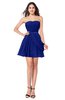 ColsBM Noelle Electric Blue Elegant A-line Strapless Sleeveless Zip up Sequin Plus Size Bridesmaid Dresses