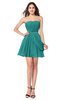 ColsBM Noelle Emerald Green Elegant A-line Strapless Sleeveless Zip up Sequin Plus Size Bridesmaid Dresses