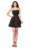 ColsBM Noelle Fudge Brown Elegant A-line Strapless Sleeveless Zip up Sequin Plus Size Bridesmaid Dresses