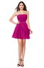 ColsBM Noelle Hot Pink Elegant A-line Strapless Sleeveless Zip up Sequin Plus Size Bridesmaid Dresses
