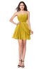 ColsBM Noelle Lemon Curry Elegant A-line Strapless Sleeveless Zip up Sequin Plus Size Bridesmaid Dresses