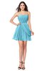 ColsBM Noelle Light Blue Elegant A-line Strapless Sleeveless Zip up Sequin Plus Size Bridesmaid Dresses