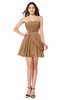 ColsBM Noelle Light Brown Elegant A-line Strapless Sleeveless Zip up Sequin Plus Size Bridesmaid Dresses