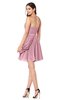 ColsBM Noelle Light Coral Elegant A-line Strapless Sleeveless Zip up Sequin Plus Size Bridesmaid Dresses