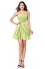 ColsBM Noelle Lime Green Elegant A-line Strapless Sleeveless Zip up Sequin Plus Size Bridesmaid Dresses