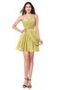ColsBM Noelle Misted Yellow Elegant A-line Strapless Sleeveless Zip up Sequin Plus Size Bridesmaid Dresses