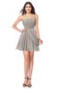 ColsBM Noelle Mushroom Elegant A-line Strapless Sleeveless Zip up Sequin Plus Size Bridesmaid Dresses