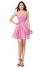 ColsBM Noelle Pink Elegant A-line Strapless Sleeveless Zip up Sequin Plus Size Bridesmaid Dresses