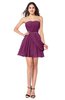 ColsBM Noelle Raspberry Elegant A-line Strapless Sleeveless Zip up Sequin Plus Size Bridesmaid Dresses