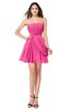 ColsBM Noelle Rose Pink Elegant A-line Strapless Sleeveless Zip up Sequin Plus Size Bridesmaid Dresses