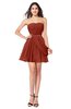 ColsBM Noelle Rust Elegant A-line Strapless Sleeveless Zip up Sequin Plus Size Bridesmaid Dresses