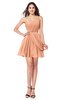 ColsBM Noelle Salmon Elegant A-line Strapless Sleeveless Zip up Sequin Plus Size Bridesmaid Dresses