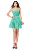 ColsBM Noelle Seafoam Green Elegant A-line Strapless Sleeveless Zip up Sequin Plus Size Bridesmaid Dresses