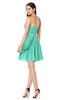 ColsBM Noelle Seafoam Green Elegant A-line Strapless Sleeveless Zip up Sequin Plus Size Bridesmaid Dresses