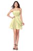 ColsBM Noelle Soft Yellow Elegant A-line Strapless Sleeveless Zip up Sequin Plus Size Bridesmaid Dresses