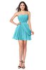 ColsBM Noelle Turquoise Elegant A-line Strapless Sleeveless Zip up Sequin Plus Size Bridesmaid Dresses