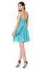 ColsBM Noelle Turquoise Elegant A-line Strapless Sleeveless Zip up Sequin Plus Size Bridesmaid Dresses
