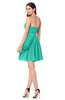 ColsBM Noelle Viridian Green Elegant A-line Strapless Sleeveless Zip up Sequin Plus Size Bridesmaid Dresses