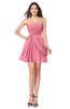 ColsBM Noelle Watermelon Elegant A-line Strapless Sleeveless Zip up Sequin Plus Size Bridesmaid Dresses