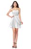 ColsBM Noelle White Elegant A-line Strapless Sleeveless Zip up Sequin Plus Size Bridesmaid Dresses