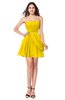 ColsBM Noelle Yellow Elegant A-line Strapless Sleeveless Zip up Sequin Plus Size Bridesmaid Dresses
