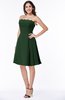 ColsBM Kayleigh Hunter Green Modern A-line Strapless Sleeveless Appliques Plus Size Bridesmaid Dresses