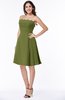 ColsBM Kayleigh Olive Green Modern A-line Strapless Sleeveless Appliques Plus Size Bridesmaid Dresses