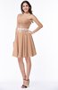 ColsBM Addisyn Almost Apricot Simple Sweetheart Chiffon Knee Length Appliques Plus Size Bridesmaid Dresses