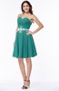 ColsBM Addisyn Emerald Green Simple Sweetheart Chiffon Knee Length Appliques Plus Size Bridesmaid Dresses
