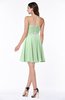 ColsBM Addisyn Light Green Simple Sweetheart Chiffon Knee Length Appliques Plus Size Bridesmaid Dresses