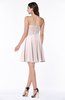 ColsBM Addisyn Light Pink Simple Sweetheart Chiffon Knee Length Appliques Plus Size Bridesmaid Dresses
