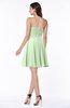 ColsBM Addisyn Pale Green Simple Sweetheart Chiffon Knee Length Appliques Plus Size Bridesmaid Dresses