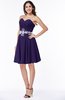 ColsBM Addisyn Royal Purple Simple Sweetheart Chiffon Knee Length Appliques Plus Size Bridesmaid Dresses