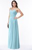 ColsBM Kaitlyn Aqua Cinderella A-line Sleeveless Chiffon Floor Length Ruching Plus Size Bridesmaid Dresses