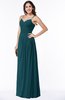 ColsBM Kaitlyn Blue Green Cinderella A-line Sleeveless Chiffon Floor Length Ruching Plus Size Bridesmaid Dresses