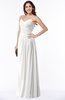 ColsBM Kaitlyn Cloud White Cinderella A-line Sleeveless Chiffon Floor Length Ruching Plus Size Bridesmaid Dresses