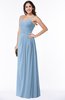 ColsBM Kaitlyn Dusty Blue Cinderella A-line Sleeveless Chiffon Floor Length Ruching Plus Size Bridesmaid Dresses