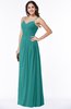 ColsBM Kaitlyn Emerald Green Cinderella A-line Sleeveless Chiffon Floor Length Ruching Plus Size Bridesmaid Dresses