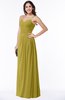 ColsBM Kaitlyn Golden Olive Cinderella A-line Sleeveless Chiffon Floor Length Ruching Plus Size Bridesmaid Dresses