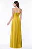 ColsBM Kaitlyn Lemon Curry Cinderella A-line Sleeveless Chiffon Floor Length Ruching Plus Size Bridesmaid Dresses