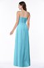 ColsBM Kaitlyn Light Blue Cinderella A-line Sleeveless Chiffon Floor Length Ruching Plus Size Bridesmaid Dresses