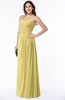 ColsBM Kaitlyn Misted Yellow Cinderella A-line Sleeveless Chiffon Floor Length Ruching Plus Size Bridesmaid Dresses