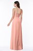 ColsBM Kaitlyn Peach Cinderella A-line Sleeveless Chiffon Floor Length Ruching Plus Size Bridesmaid Dresses