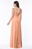 ColsBM Kaitlyn Salmon Cinderella A-line Sleeveless Chiffon Floor Length Ruching Plus Size Bridesmaid Dresses