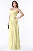 ColsBM Kaitlyn Soft Yellow Cinderella A-line Sleeveless Chiffon Floor Length Ruching Plus Size Bridesmaid Dresses